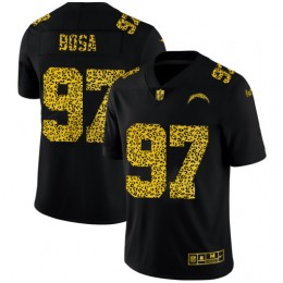 Los Angeles Chargers #97 Joey Bosa Men's Leopard Print Fashion Vapor Limited NFL Jersey Black