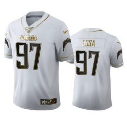 Los Angeles Chargers #97 Joey Bosa Men's White Golden Edition Vapor Limited NFL 100 Jersey