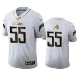 Los Angeles Los Angeles Chargers #55 Junior Seau Men's White Golden Edition Vapor Limited NFL 100 Jersey