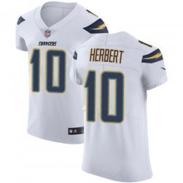 Chargers #10 Justin Herbert White Men's Stitched NFL New Elite Jersey