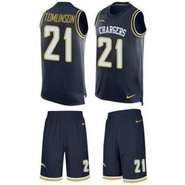 Chargers #21 LaDainian Tomlinson Navy Blue Team Color Men's Stitched NFL Limited Tank Top Suit Jersey