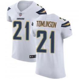 Chargers #21 LaDainian Tomlinson White Men's Stitched NFL Vapor Untouchable Elite Jersey