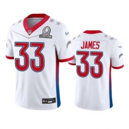 Chargers #33 Derwin James Men's NFL 2022 AFC Pro Bowl Game Jersey White