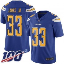 Chargers #33 Derwin James Jr Electric Blue Men's Stitched NFL Limited Rush 100th Season Jersey