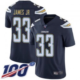 Chargers #33 Derwin James Jr Navy Blue Team Color Men's Stitched NFL 100th Season Vapor Limited Jersey