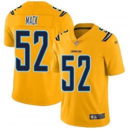 Chargers #52 Khalil Mack Gold Men's Stitched NFL Limited Inverted Legend Jersey