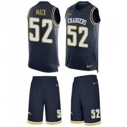 Chargers #52 Khalil Mack Navy Blue Team Color Men's Stitched NFL Limited Tank Top Suit Jersey