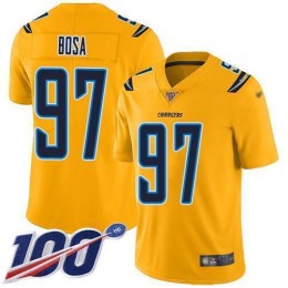 Chargers #97 Joey Bosa Gold Men's Stitched NFL Limited Inverted Legend 100th Season Jersey