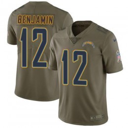 Los Angeles Chargers #12 Travis Benjamin Olive Men's Stitched NFL Limited 2017 Salute To Service Jersey