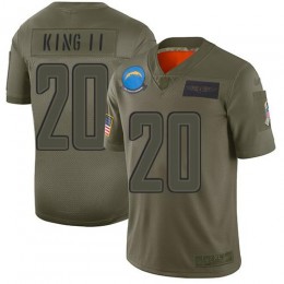 Los Angeles Chargers #20 Desmond King II Camo Men's Stitched NFL Limited 2019 Salute To Service Jersey