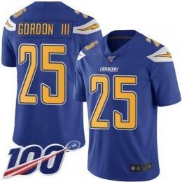 Los Angeles Chargers #25 Melvin Gordon III Electric Blue Men's Stitched NFL Limited Rush 100th Season Jersey