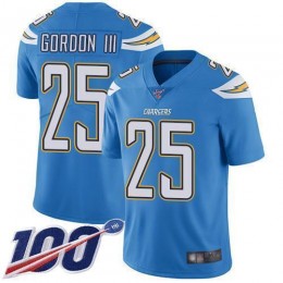 Los Angeles Chargers #25 Melvin Gordon III Electric Blue Alternate Men's Stitched NFL 100th Season Vapor Limited Jersey