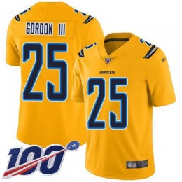 Los Angeles Chargers #25 Melvin Gordon III Gold Men's Stitched NFL Limited Inverted Legend 100th Season Jersey