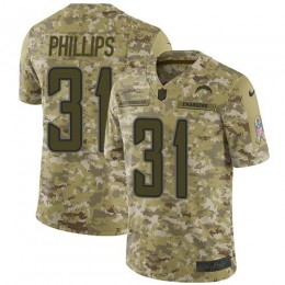 Los Angeles Chargers #31 Adrian Phillips Camo Men's Stitched NFL Limited 2018 Salute To Service Jersey