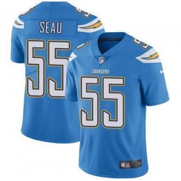 Los Angeles Chargers #55 Junior Seau Electric Blue Alternate Men's Stitched NFL Vapor Untouchable Limited Jersey