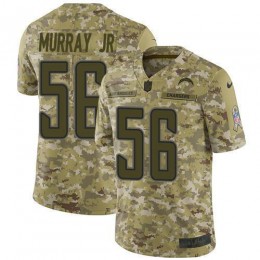 Los Angeles Chargers #56 Kenneth Murray Jr Camo Men's Stitched NFL Limited 2018 Salute To Service Jersey