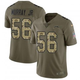 Los Angeles Chargers #56 Kenneth Murray Jr Olive/Camo Men's Stitched NFL Limited 2017 Salute To Service Jersey