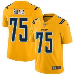 Los Angeles Chargers #75 Bryan Bulaga Gold Men's Stitched NFL Limited Inverted Legend Jersey