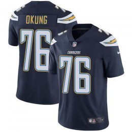 Los Angeles Chargers #76 Russell Okung Navy Blue Team Color Men's Stitched NFL Vapor Untouchable Limited Jersey