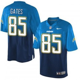 Los Angeles Chargers #85 Antonio Gates Electric Blue/Navy Blue Men's Stitched NFL Elite Fadeaway Fashion Jersey