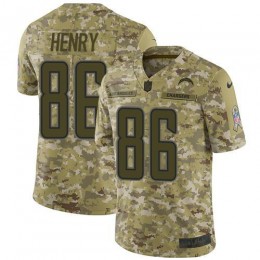 Los Angeles Chargers #86 Hunter Henry Camo Men's Stitched NFL Limited 2018 Salute To Service Jersey