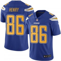 Los Angeles Chargers #86 Hunter Henry Electric Blue Men's Stitched NFL Limited Rush Jersey