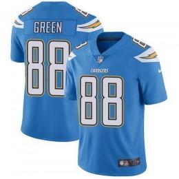 Los Angeles Chargers #88 Virgil Green Electric Blue Alternate Men's Stitched NFL Vapor Untouchable Limited Jersey