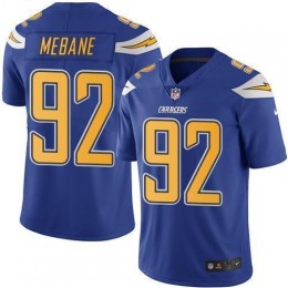 Los Angeles Chargers #92 Brandon Mebane Electric Blue Men's Stitched NFL Limited Rush Jersey
