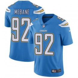Los Angeles Chargers #92 Brandon Mebane Electric Blue Alternate Men's Stitched NFL Vapor Untouchable Limited Jersey