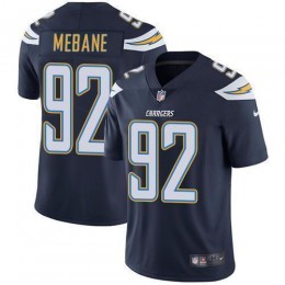 Los Angeles Chargers #92 Brandon Mebane Navy Blue Team Color Men's Stitched NFL Vapor Untouchable Limited Jersey