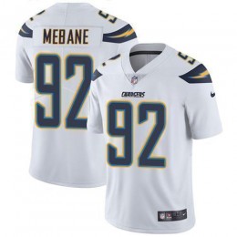 Los Angeles Chargers #92 Brandon Mebane White Men's Stitched NFL Vapor Untouchable Limited Jersey