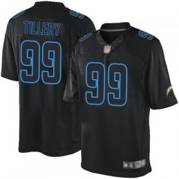 Los Angeles Chargers #99 Jerry Tillery Black Men's Stitched NFL Impact Limited Jersey