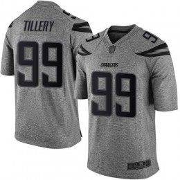 Los Angeles Chargers #99 Jerry Tillery Gray Men's Stitched NFL Limited Gridiron Gray Jersey