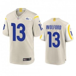 Los Angeles Los Angeles Rams #13 John Wolford Men's Game NFL Jersey – Bone Men's
