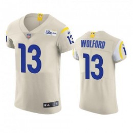 Los Angeles Los Angeles Rams #13 John Wolford Men's Vapor Elite Player NFL Jersey – Bone Men's