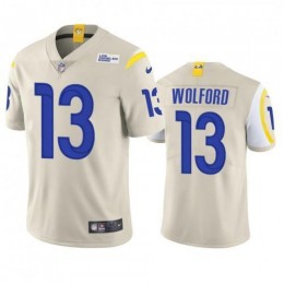 Los Angeles Los Angeles Rams #13 John Wolford Men's Vapor Limited NFL Jersey – Bone Men's