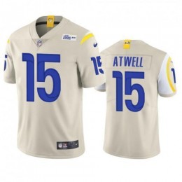 Los Angeles Los Angeles Rams #15 Tutu Atwell Men's Vapor Limited NFL Jersey – Bone Men's