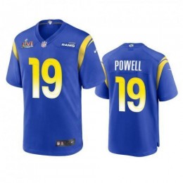 Los Angeles Los Angeles Rams #19 Brandon Powell Men's Super Bowl LVI Patch Game NFL Jersey – Royal Men's