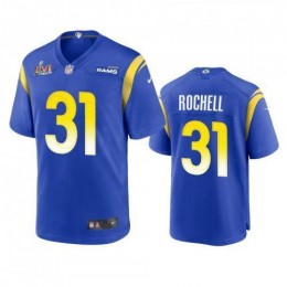 Los Angeles Los Angeles Rams #31 Robert Rochell Men's Super Bowl LVI Patch Game NFL Jersey – Royal Men's