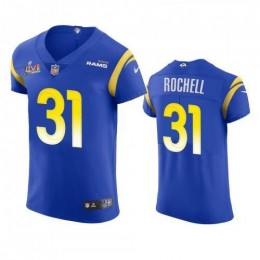 Los Angeles Los Angeles Rams #31 Robert Rochell Men's Super Bowl LVI Patch Vapor Elite Player NFL Jersey – Royal Men's