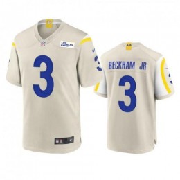 Los Angeles Los Angeles Rams #3 Odell Beckham Jr. Men's Game NFL Jersey – Bone Men's