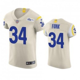 Los Angeles Los Angeles Rams #34 Jake Funk Men's Vapor Elite Player NFL Jersey – Bone Men's