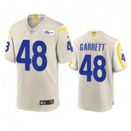 Los Angeles Los Angeles Rams #48 Chris Garrett Men's Super Bowl LVI Patch Game NFL Jersey – Bone Men's