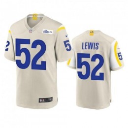 Los Angeles Los Angeles Rams #52 Terrell Lewis Men's Game NFL Jersey – Bone Men's