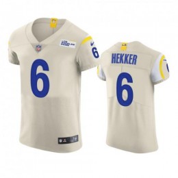 Los Angeles Los Angeles Rams #6 Johnny Hekker Men's Vapor Elite Player NFL Jersey – Bone Men's