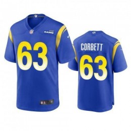 Los Angeles Los Angeles Rams #63 Austin Corbett Men's Game NFL Jersey – Royal Men's