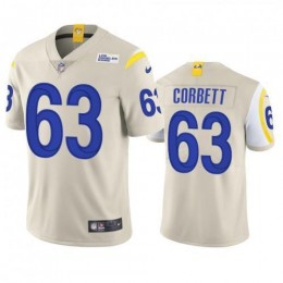 Los Angeles Los Angeles Rams #63 Austin Corbett Men's Vapor Limited NFL Jersey – Bone Men's