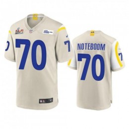 Los Angeles Los Angeles Rams #70 Joseph Noteboom Men's Super Bowl LVI Patch Game NFL Jersey – Bone Men's
