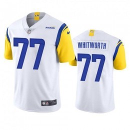 Los Angeles Los Angeles Rams #77 Andrew Whitworth Men's Alternate Vapor Limited NFL Jersey – White Men's
