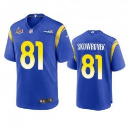 Los Angeles Los Angeles Rams #81 Ben Skowronek Men's Super Bowl LVI Patch Game NFL Jersey – Royal Men's